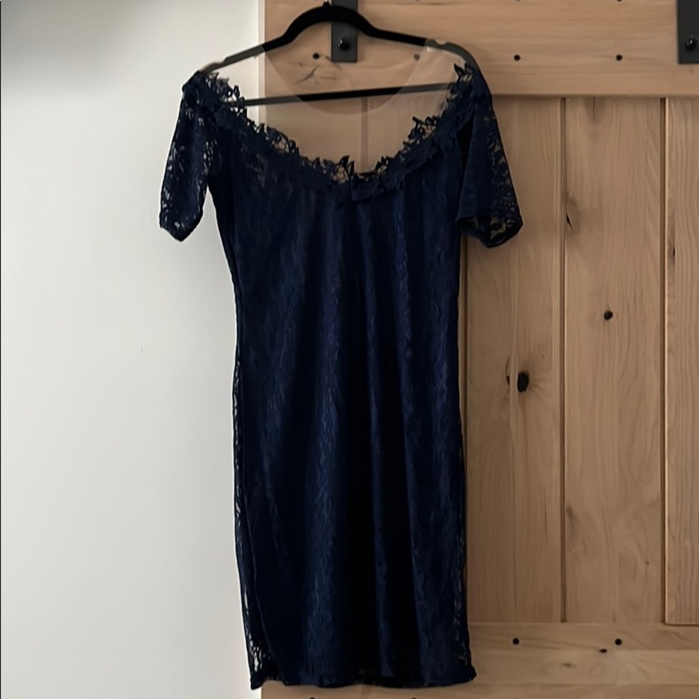 Navy blue lace dress